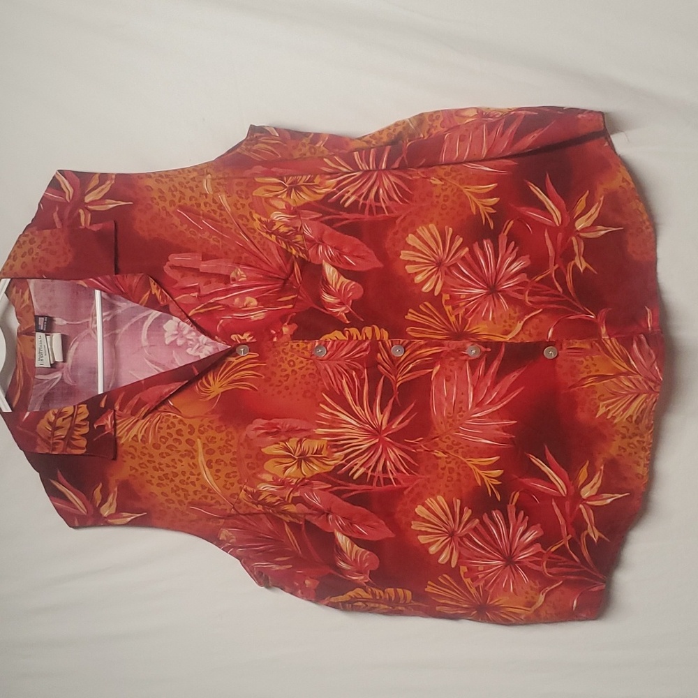 Womans Modern Essentials Floral Red and Orange Size 18W